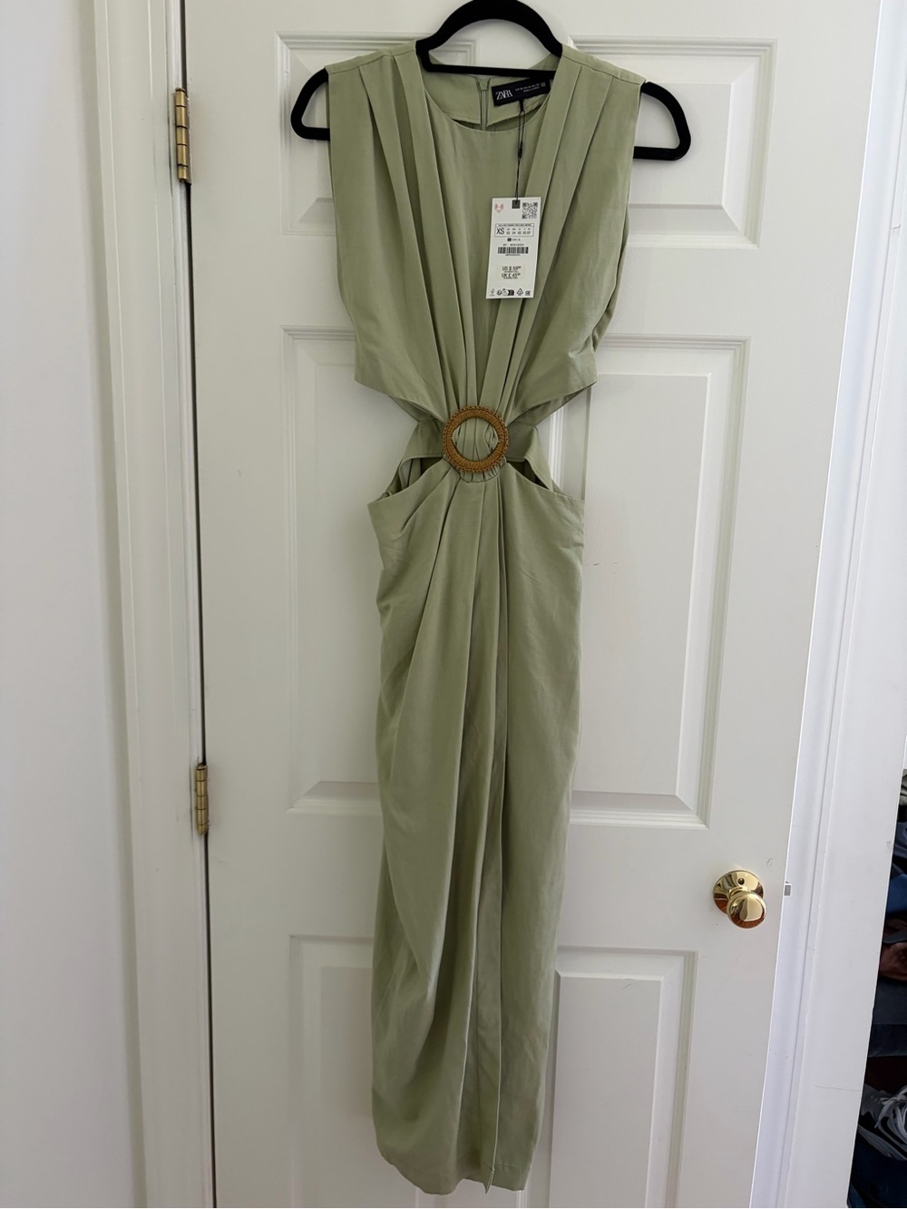 NWT Zara Green Cutout Dress XS